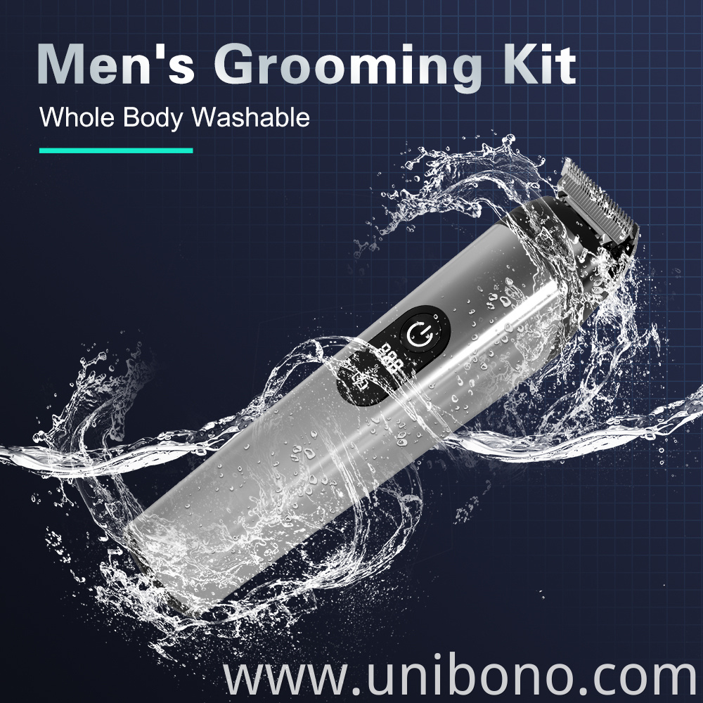 Waterproof electric automatic beard grooming kit epilator barber carving hair trimmer